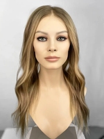 Novedad en peluquín de cabello humano europeo alineado con cutícula 100% para mujer, tupé de cabello humano mono rubio ceniza 3x5 5x6