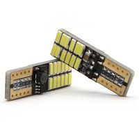 T10 led lampe auto w5w CANBUS 4014 24smd 6000K feux de dégagement de voiture blancs lampes de lecture lampes de plaque d'immatriculation lampes de porte