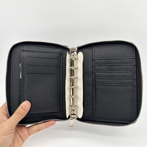 Cá nhân PU da <span class=keywords><strong>A7</strong></span> chất kết dính Ví với dây kéo 6 nhẫn Ngân Sách chất kết dính kế hoạch ví cho tiền mặt tiền tổ chức - Product Image 6