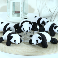 Broche en coton panda mignonne, porte-clés suspendu, pendentif pour le cou, petite poupée pour enfants, vente en gros, promotion, décoration de sac cadeau
