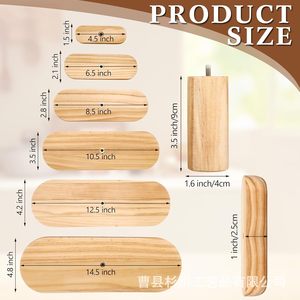 Ensemble de moules en céramique et bois pour la fabrication de bols et d'assiettes, outils de poterie, kit de bricolage artisanal en bois naturel - Product Image 5
