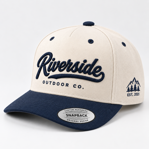 Casquette de baseball classique ajustable en coton à 5 panneaux, bicolore, avec visière incurvée, personnalisable avec logo lettre, pour la vente en gros - Product Image 1