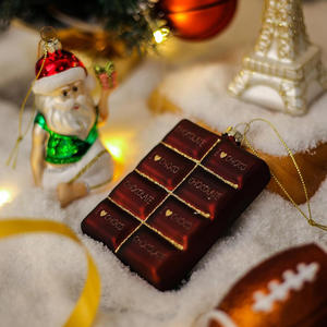 2026 LONGSTAR Chocolat Verre Ornements Décorations D'arbre <span class=keywords><strong>De</strong></span> Noël Dessert Décoratifs Tentures Restaurant Hôtel Décor - Product Image 4