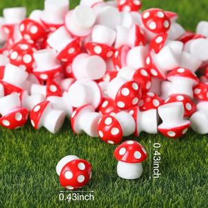 Factory Tiny Resin Mushroom Mini Mushrooms Miniature Figurines <b>for</b> Micro <b>Garden</b> Landscape Terrarium Crafts Dollhouse Decoration - Product Image 1