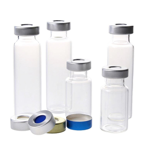 Viales de vidrio transparente de 20 ml con tapa crimpable para headspace GC de laboratorio - Product Image 1