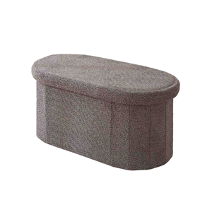 Wholesale Foldable Japanese Design Wood Frame Sponge Upholstery Fabric Ottoman Living Room <b>Stool</b> <b>with</b> <b>Storage</b> Pouf - Product Image 1