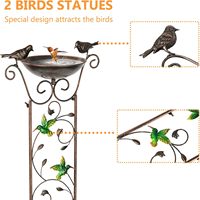 Bassin décoratif antique pour oiseaux, treillis métallique, support de plantes grimpantes pour jardin, support pour plantes en pot, 7,3x40 pouces, Fuzhou
