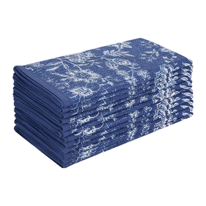 Haute qualité 100% serviettes en tissu de lin couleur unie à la main imprimé Design élégant Table Look mariages hôtel avion Restaurants - Product Image 5