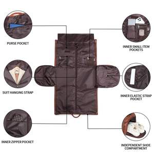 Travel Suit Trolly Roller Bag Durable PU Foldable Clothing Storage <b>Wheels</b> Detachable Trolley Spinner <b>Suitcase</b> Set Luggage Bags - Product Image 3