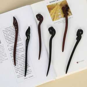 Épingles à cheveux en bois de santal de style antique, accessoires capillaires en bois de haute qualité pour usage quotidien et coiffures chignon - Product Image 4