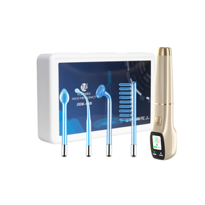 Baguette de thérapie cutanée 4 en 1 rechargeable à haute fréquence Baguette d'électrode portable pour le traitement du visage anti-rides et l'acné - Product Image 1