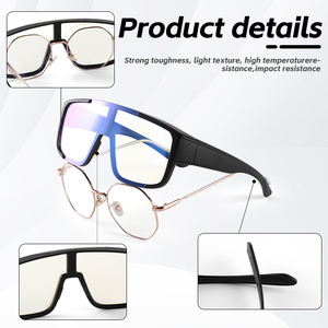 Lunettes de soleil sport polarisées à porter par-dessus, miroir UV400 Z87, pour cyclisme et course à pied, branches antidérapantes, grande monture, photochromiques - Product Image 2