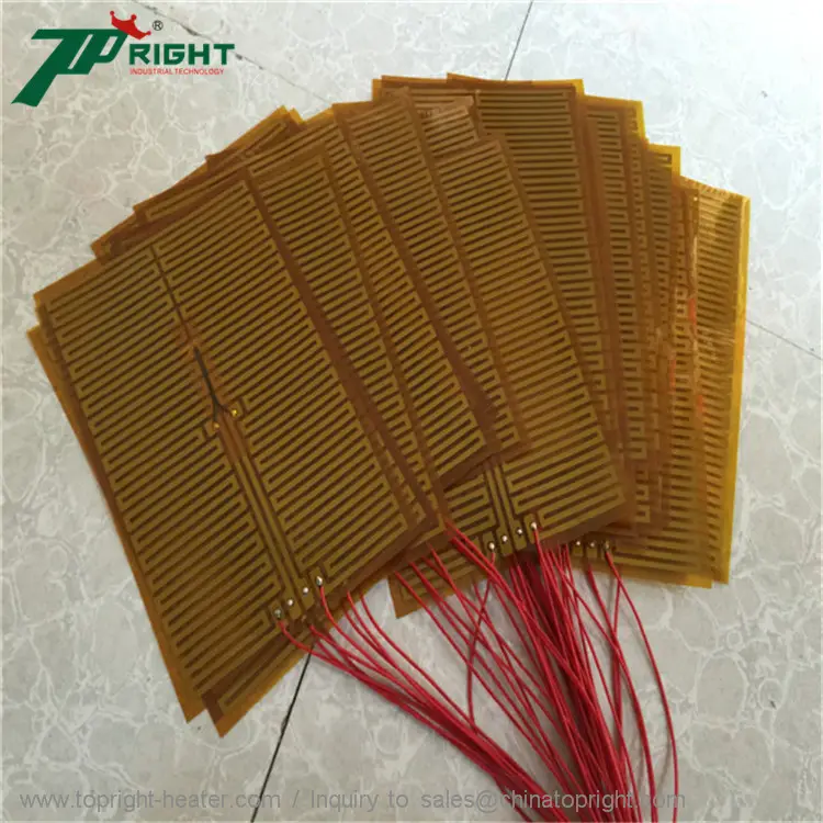 12V 100w poliimmide Kapton PET PET PI elemento riscaldante pellicola pellicola incisa riscaldatore con 2000mm cavo