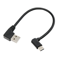 Câble de charge rapide Type-C double angle 3A - Universel pour téléphones Android, ordinateurs, transfert de données pour jeux mobiles, en cuivre pur