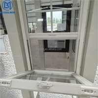 UPVC Tek Kanatlı Dikey Sürgülü Pencere, Fiberglas Sineklikli, Isı Yalıtımlı, Modern Banyo Tasarımı, PVC Tek Kanatlı Pencere