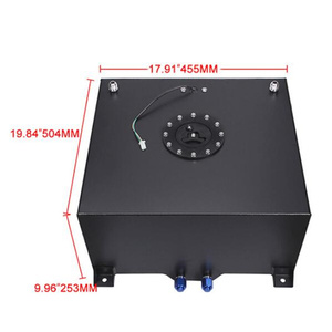Tanque de Combustible Cuadrado Universal de Aluminio de 60L, Tanque de Combustible Modificado para Carreras con Espuma Interna Anti-Sobretensiones, Sensor de Nivel de Combustible - Product Image 3