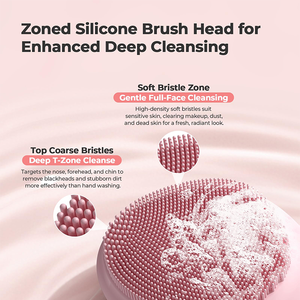 <span class=keywords><strong>Brosse</strong></span> <span class=keywords><strong>nettoyante</strong></span> électrique 2-en-1 en silicone pour le <span class=keywords><strong>visage</strong></span>, exfoliant sonique, extracteur de pores, nettoyage en profondeur à domicile pour les soins de la peau - Product Image 4