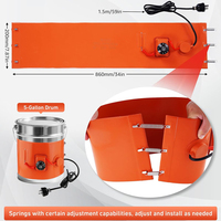Chauffe-cuivre isolé en caoutchouc silicone 120V 800W pour fût de 5 gallons