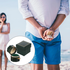 Sản Xuất Cổ điển Hộp nhẫn trang sức hiển thị trường hợp quà tặng trang trí Vòng trang sức đóng gói Trường hợp với hộp đóng gói - Product Image 4