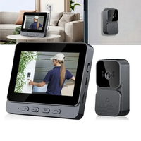 Videoportero Inteligente con Pantalla LCD TFT de 4.3 Pulgadas, Inalámbrico de 2.4G, Gran Angular de 110 Grados, Visión Nocturna, Intercomunicador de Video Bidireccional
