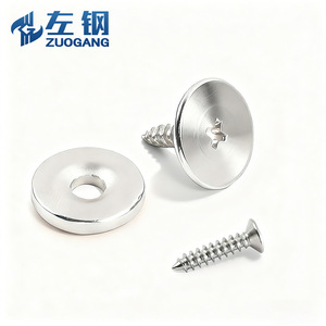 Zuogang Magnetic Door Catch Circular Strong Magnetic Invisible Sliding Door Wardrobe Cabinet Hardware Fixing <b>Screw</b> <b>Set</b> - Product Image 2