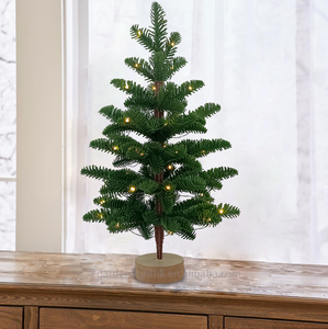 Decoración de Mesa, Árbol de Navidad Artificial Personalizado Ecológico de 18 Pulgadas, Luces LED Blancas Cálidas, Funciona con Pilas, para el Hogar - Product Image 3