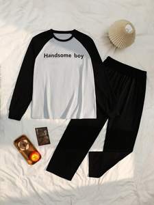 Conjunto de Ropa Casual para <span class=keywords><strong>Hombre</strong></span>, <span class=keywords><strong>Pijama</strong></span> de <span class=keywords><strong>Franela</strong></span> para Otoño e <span class=keywords><strong>Invierno</strong></span>, Pakistán - Product Image 1