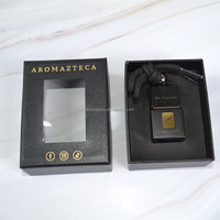 Carré pleine bouteille noire or argent parfum bouteilles vides pendentif parfum parfum bouteille en verre voiture diffuseur emballage