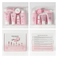 LAIKOU Kit Visage Complet Sakura 6 Pièces Soin Hydratant, Réduit les Ridules, Éclaircit le Teint – Lotion Tonique, Crème, Crème Contour des Yeux, Nettoyant