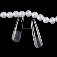 Nouveaux Ongles Artificiels XXL en Gel Effet Cercueil, Couverture Complète, Haute Qualité, pour Nail Art