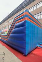 Toboggan gonflable double piste coloré, toboggan gonflable commercial en PVC robuste adapté aux événements de location.