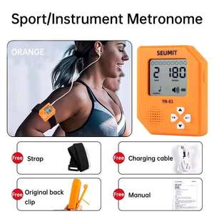 Metrónomo Electrónico Recargable <span class=keywords><strong>con</strong></span> Clip y Correa, Volumen Alto, Ritmo Digital Portátil para <span class=keywords><strong>Piano</strong></span>, Guitarra, <span class=keywords><strong>Flauta</strong></span> y Carrera - Product Image 6