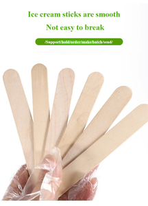 Bâtonnets en <span class=keywords><strong>bois</strong></span> naturels biodégradables jetables SILIKOLOVE pour glaces, vente en gros, impression personnalisée avec logo - Product Image 3