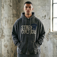 Fabricant de sweats à capuche personnalisés pour hommes, en coton d'hiver, avec logo brodé, impression et lavage