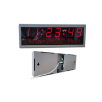 Sistema de Reloj para Hospital con Mensaje, 2.3" x 6 Dígitos, Sincronizado con Servidor NTP, Alimentación a Través de Ethernet, Reinicio Automático de Horario de Verano