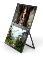 Moniteur Portable Triple IPS LCD 15,6 Pouces USB-C, Écran Pliable Double pour Ordinateurs Portables Superposés, Extension d'Écran pour Ordinateur Portable de Jeu