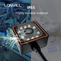 Escáner de Código de Barras Fijo de Alta Velocidad LONVILL de 55 cm de Alcance, Escaneo de Códigos DM y QR Unidimensionales, IP65, para Centro de Clasificación