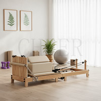 Machine de Pilates pliable en chêne avec cadre en bois massif pour la musculation à domicile et l'entraînement de renforcement du tronc - Vente en gros