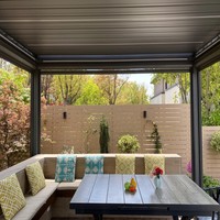 Jardin en aluminium pavillon extérieur véranda Gazebo persienne motorisée toit bioclimatique étanche Pergola pour parasol