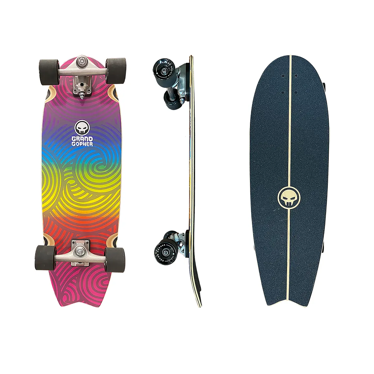 Bán Chạy Nhất Hoàn Chỉnh Surf Skate 31*10 ''Surfskate Boong Surf Skate Board Hard Rock Canada Maple Cruiser Carver Cho Pro Skater