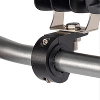 SKYEARTH Soporte de Montaje para Luces Todoterreno, Kits de Abrazaderas Horizontales de Aluminio para Jaula Antivuelco, Abrazaderas para ATV, UTV, Motocicleta, Color Negro