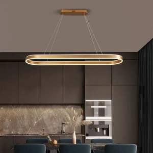 Haute qualité couleur or restaurant bar pendentif lumière atmosphère confortable bureau aluminium doré LED <span class=keywords><strong>lustre</strong></span> - Product Image 2