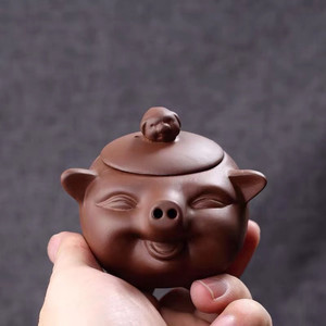 หม้อดินสีม่วงสำหรับใช้ในครัวเรือนแบบจำลองลูกหมูจากเฉาซานประเทศจีน - Product Image 4