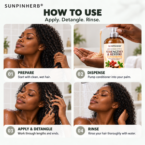 SUNPINHERB Jamaican Black Castor Oil Conditioner with Shea Butter for Curly <b>Hair</b> Moisture Detangling Wholesale OEM ODM - Product Image 4