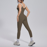 Ensemble de vêtements de sport avec étiquette de marque personnalisée, tissu effet seconde peau, leggings anti-transparence pour le sport et les loisirs, texture côtelée, faible MOQ, vente en gros