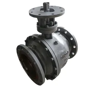 Válvula de esfera de extremidade flangada dn200 com caixa de engrenagem