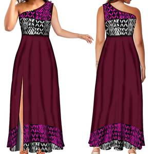 All'ingrosso personalizzato <span class=keywords><strong>Plus</strong></span> Size monospalla senza maniche Maxi abito polinesiano tribale stampato lunghi abiti da sera donna - Product Image 4