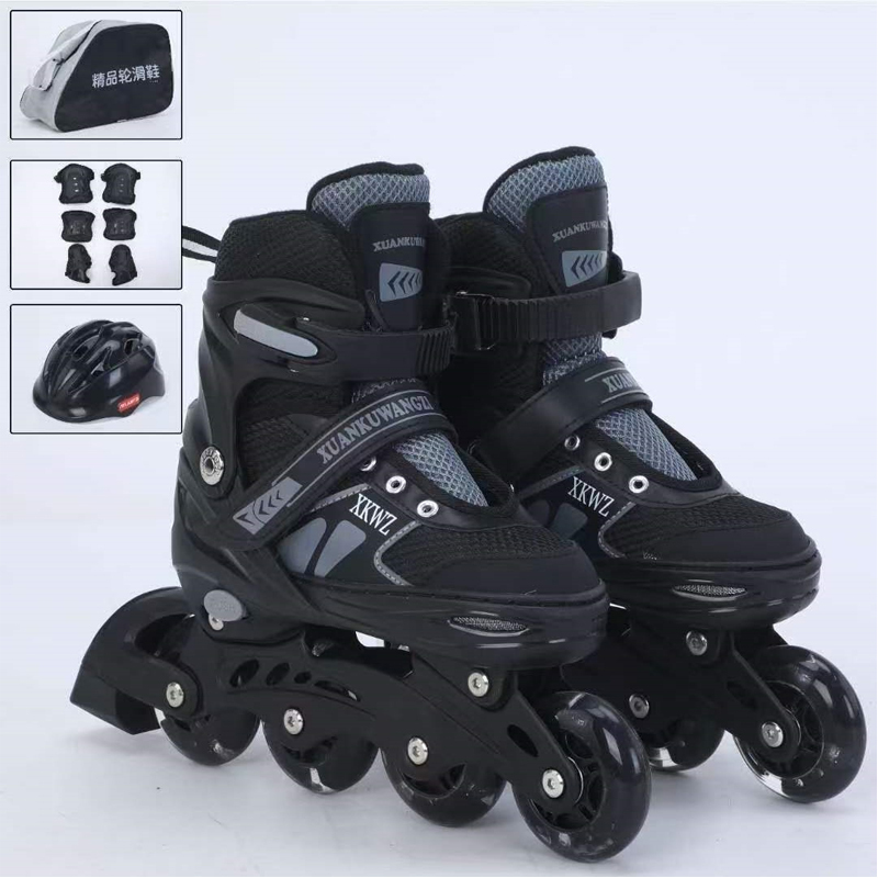 Sac à Patins SHERWOOD Yellowline - Pour Patins Glace Et Rollers - Bandoulière Réglable - Nylon