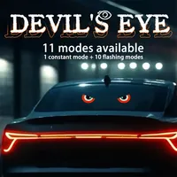 Lumière d'expression de voiture LED Devil's Eye USB 5V Intéressant Feu d'avertissement arrière de voiture Lumière d'ambiance Auto Décoration Accessoires