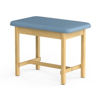 Table de thérapie sportive H-Brace en bois dur avec étagère inférieure pour les professionnels de la médecine sportive en milieu hospitalier